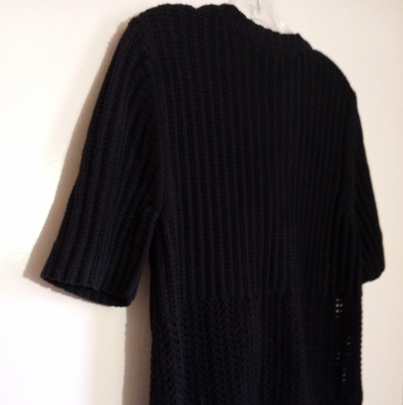 Croft & Barrow black short sleeve one button cardigan sweater women's size XL - Picture 6 of 7